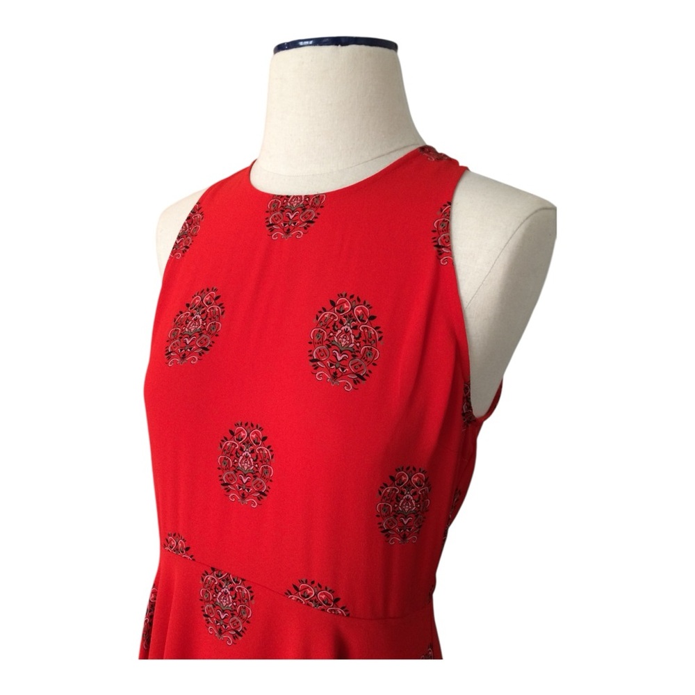 ALC Elisa Red 100% Silk Handkerchief Midi Dress Size 8 Original‎ Retail $695 - Picture 7 of 7